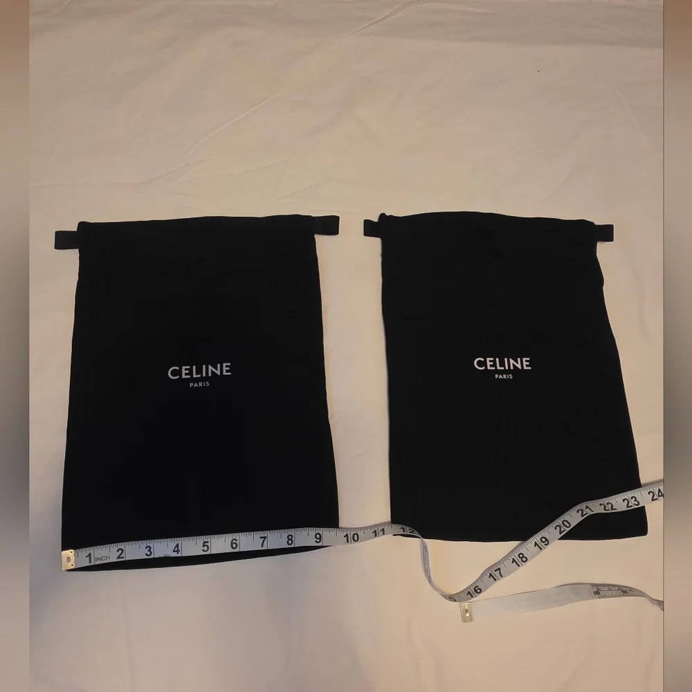 CELINE Authentic Celine Black Satin Dust Bags – Set of 2 (13” x 17”)